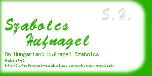 szabolcs hufnagel business card